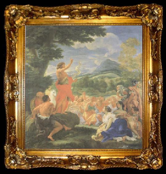 framed  Giovanni Battista Gaulli Called Baccicio St John the Baptist Preaching (mk05), ta009-2